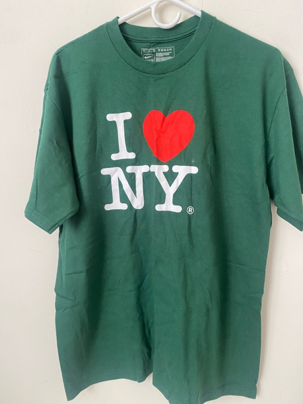 I ♥ NY Graphic Tee — Dark Green with Red Heart